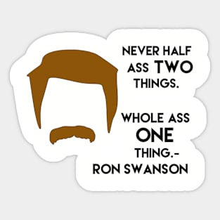 Ron Swanson quotes Sticker